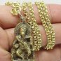 OHM GANESH GANESHA HINDU LORD OF SUCCESS GOD AMULET PENDANT GOLD PLATED NECKLACE