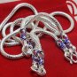 SILVER PLATED NECKLACE 29 INCH LONG FOR 3 BUDDHA AMULET PENDANT LUCKY NICE GIFT