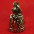 TINY BELL SOMDEJ TOH WAT RAKANG THAI BUDDHA SUCCESS AMULET PENDANT LUCKY CHARM