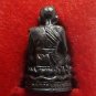 LP TUAD LEGEND MONK ON COBRA SNAKE THAI MINI BLACK AMULET BUDDHA BLESS & SUCCESS