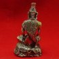 PORGAE WISDOM HERMIT ART GURU SIT ON MAGIC BAT THAI MINI AMULET SUCCESS TALISMAN