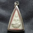 LORD BUDDHA REAL THAI QUEEN WHITE AMULET PENDANT LUCKY HAPPY RICH WEALTH SUCCESS