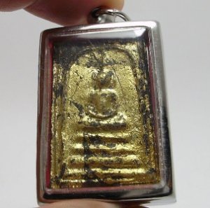1957 SOMDEJ 2 SIDES THAI RARE BUDDHA AMULET PENDANT WEALTH & SUCCESS ATTRACTION