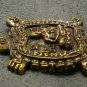 MAGIC YANTRA BRASS TURTLE LP LEW RICH LUCKY THAI MINI AMULET THAILAND CHARM GIFT