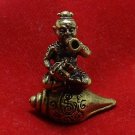 TINY GUMAN KUMAN THONG BLOW HORN MAGIC SPIRIT CALL MONEY & LUCKY THAI HOT AMULET