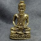 THAI MINI AMULET MAGIC HERMIT MEDITATE ON COBRA SNAKE LIFE PROTECTION TALISMAN