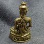 THAI MINI AMULET MAGIC HERMIT MEDITATE ON COBRA SNAKE LIFE PROTECTION TALISMAN