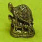 TINY MAGIC TURTLES LP LEW THAI MINI BRASS REAL AMULET LUCKY MONEY RICH NICE GIFT
