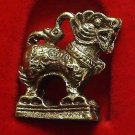 TINY CHINESE SINGHA MAGIC LION THAI MINI BRASS AMULET LIFE PROTECTION NICE GIFT