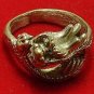 CHINESE DRAGON BRASS MEN RING POWER RICH LUCKY WIN MONEY REAL AMULET NICE GIFT