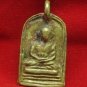 1935 LP PLAI THAI TOP BUDDHA BRASS COIN PENDANT LIFE PROTECTION LUCKY MONEY RICH