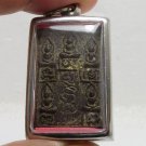 LP BOON 5 BUDDHA IN HEAVEN THAI ANTIQUE MAGIC YANTRA AMULET PENDANT LUCKY GAMBLE