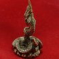 NAGA NAK SNAKE LORD BUDDHA GUARDIAN LIFE PROTECTION POWER THAI MINI BRASS AMULET
