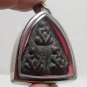 REAL CLOSE EYES PIDTA 3 BUDDHA LP SUK THAI LUCKY TAKRUT TOP AMULET LUCKY PENDANT