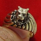 TIGER BRASS MEN RING THAI LIFE PROTECTION AMULET THAILAND LUCKY CHARM NICE GIFT