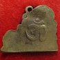 LORD GANESH GANESHA OM AOM ELEPHANT GOD DEITY BRASS PENDANT HINDU SUCCESS AMULET