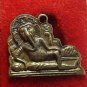 LORD GANESH GANESHA OM AOM ELEPHANT GOD DEITY BRASS PENDANT HINDU SUCCESS AMULET