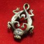 DUO GECKO PENDANT THAI AMULET MONEY ATTRACTION TALISMAN