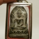 PHRA SHINARAJ SEMA LEAF BUDDHA ANTIQUE REAL THAI BLACK AMULET LUCKY RICH PENDANT