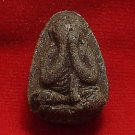 1965 PIDTA CLOSE EYES BUDDHA THAI OLD ANTIQUE AMULET HOT PENDANT LIFE PROTECTION
