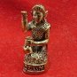 TINY BRASS NANGKWAK LADY CALL FOR MONEY RICH LUCKY TRADE THAI BUDDHA MINI AMULET