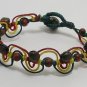 HANDMADE BRACELET BRASS BELLS WOOD BEAD COLORFUL STRING