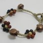 HANDMADE BRACELET BRASS JINGLE BELL WOOD BEAD THAI GIFT