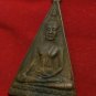 LORD BUDDHA TRIANGLE METAL COIN THAI ANTIQUE SUCCESS YANTRA LUCKY AMULET PENDANT