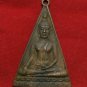 LORD BUDDHA TRIANGLE METAL COIN THAI ANTIQUE SUCCESS YANTRA LUCKY AMULET PENDANT