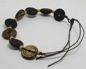 HANDMADE ANKLET COCONUT SHELL BEAD HOT THAI LUCKY CHARM
