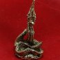 REAL THAI MINI BRASS AMULET POWERFUL PHAYA NAK NAGA SNAKE BUDDHA LIFE PROTECTION