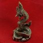 REAL THAI MINI BRASS AMULET POWERFUL PHAYA NAK NAGA SNAKE BUDDHA LIFE PROTECTION