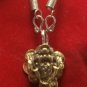 FROG ON CHINESE MONEY REAL WEALTH RICH LUCKY GAMBLE WIN PENDANT & ROPE NECKLACE