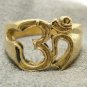 OM OHM AUM BRASS MEN RING HINDU TRIMURTI HOLY GOD PRANAVA LUCKY & SUCCESS AMULET