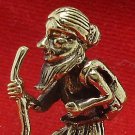 POO CHUCHOK LUCKY MONEY RICH SUCCESS TALISMAN THAI MINI BRASS AMULET GOOD CHARM