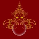 RAHU OM MOON LP KLOY HINDU WEALTH LUCKY PENDANT THAI MAGIC TAKRUT BLESSED AMULET