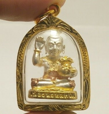 GUMAN KUMAN THONG LP HONG MAGIC BOY SPIRIT THAI AMULET PENDANT LUCKY RICH GAMBLE