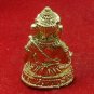 LORD GANESH OM GANESHA HINDU MINI BRASS STATUE SUCCESS & REMOVE OBSTACLES AMULET