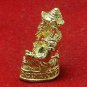LORD GANESH OM GANESHA HINDU MINI BRASS STATUE SUCCESS & REMOVE OBSTACLES AMULET