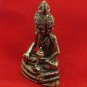 REAL THAI MINI BRASS AMULET 4 FACES HERMIT LERSI GURU NAGA LIFE PROTECTION LUCKY