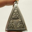 LP SUK 3 BUDDHA PIDTA CLOSE EYES THAI REAL MAGIC POWERFUL TAKRUT AMULET PENDANT