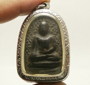 PHRA PERM THAI REAL BUDDHA BLACK ANTIQUE AMULET POWERFUL MAGIC WEALTH RICH LUCKY