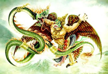 GARUDA PHAYA KRUT MAGIC EAGLE BIRD THAI AMULET LIFE PROTECTION PENDANT NECKLACE