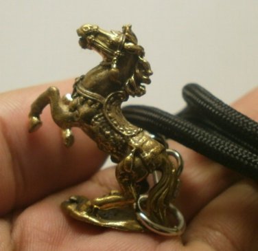 MAGIC WAR HORSE THAI PENDANT AMULET NECKLACE RICH TALISMAN GIFT LUCKY WIN GAMBLE
