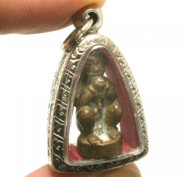 THAI AMULET PENDANT LUKE GROG GUMAN KUMAN THONG MAGIC SPIRIT LUCKY RICH GAMBLE