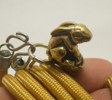 MAGIC RABBIT BUNNY HOLD MONEY THAI MINI AMULET PENDANT NECKLACE LUCKY LOVE GIFT