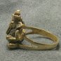 BRASS MEN RING OM SHRI GANESH LORD GANESHA GOD HINDU AMULET SUCCESS WIN OBSTACLE