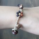 HANDMADE BRACELET BRASS JINGLE BELL WOOD BEAD THAI GIFT THAILAND LUCKY SOUVENIR