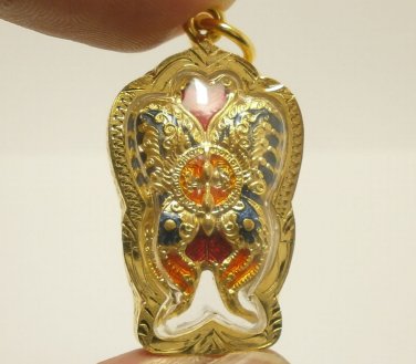 KRUBA BANG DHEPJAMLANG MAGIC SPIDER THAI MIRACLE AMULET PENDANT LUCKY HAPPY RICH