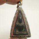 BLACK PHRA NANGPHAYA THAI ANTIQUE REAL POWERFUL BUDDHA LUCKY RICH AMULET PENDANT